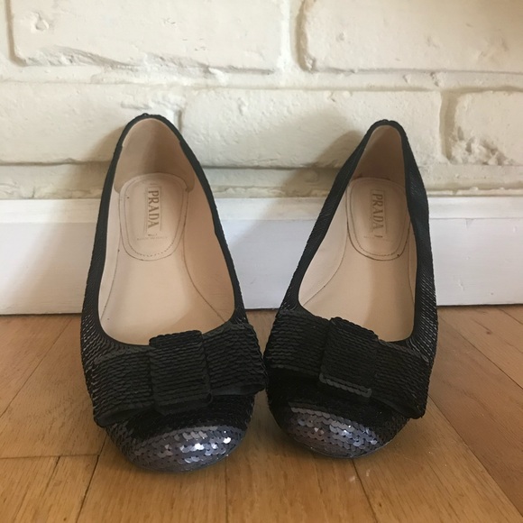 NEW Prada Sequin Ballet Flats - Picture 1 of 4